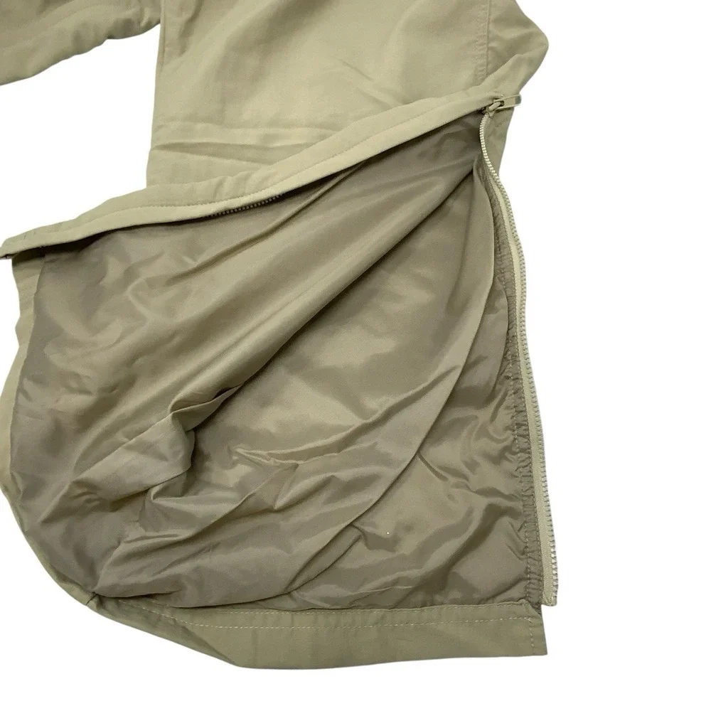LL Bean Mens Nylon Tan Hiking Pants 0FVL4 Ankle Zip Outdoor‎ XXL 2XL Drawstring